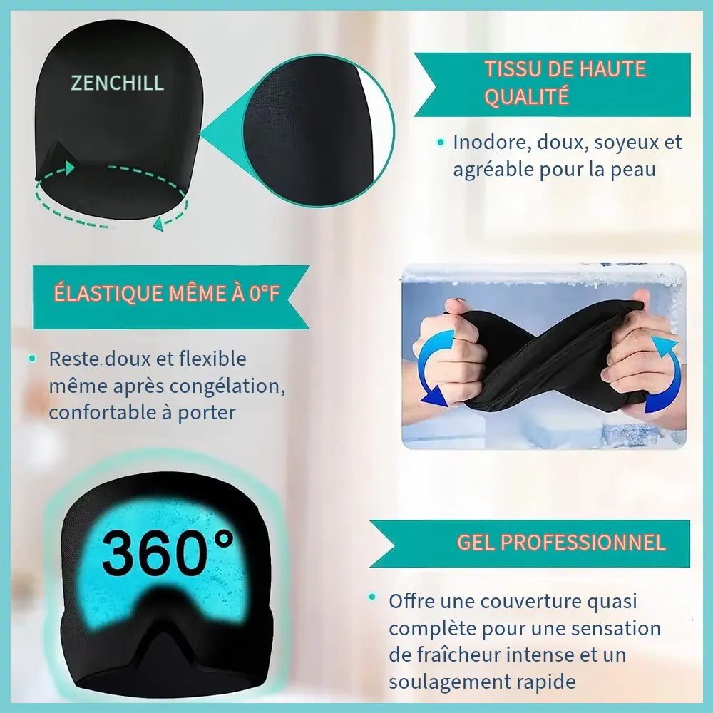 Image montant les qualités des materiaux du bonnet anti migraine